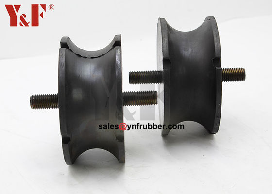 Schwarze Runde Gummi-Bobbin-Halter Schwingungsbeständigkeit Schwerlast
