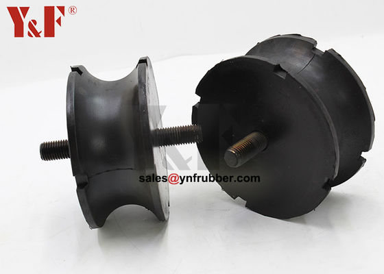 Schwarze Runde Gummi-Bobbin-Halter Schwingungsbeständigkeit Schwerlast