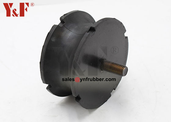 Schwarze Runde Gummi-Bobbin-Halter Schwingungsbeständigkeit Schwerlast